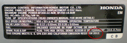 Marine Emissions label